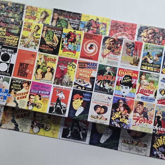 Re-Marks Panoramic Classic Movies 1000 Piece Puzzle - Picture 2 of 6